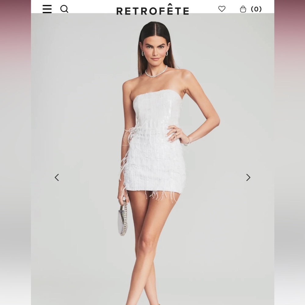 Retrofête Anastasia Sequin Feather Dress